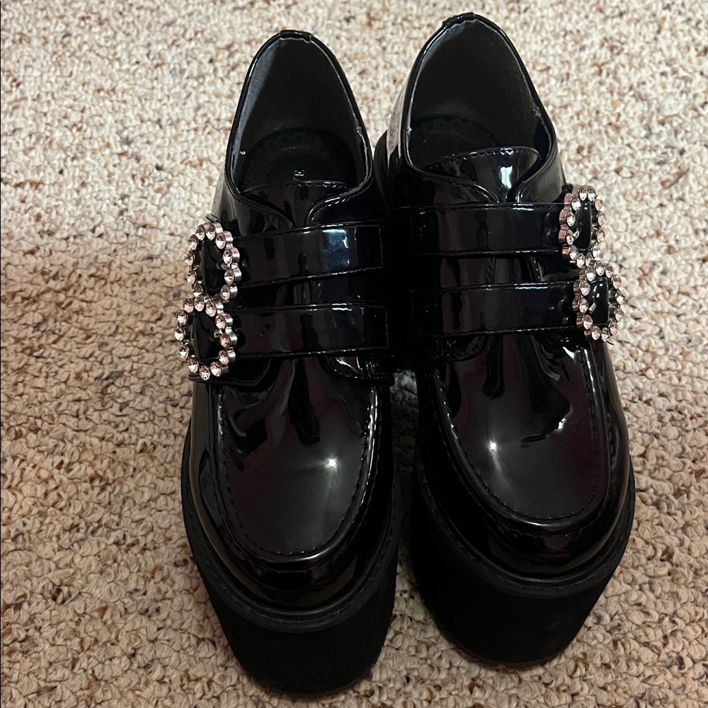 Dear My Love Jirai Kei 11 cm Black Platform Loafers